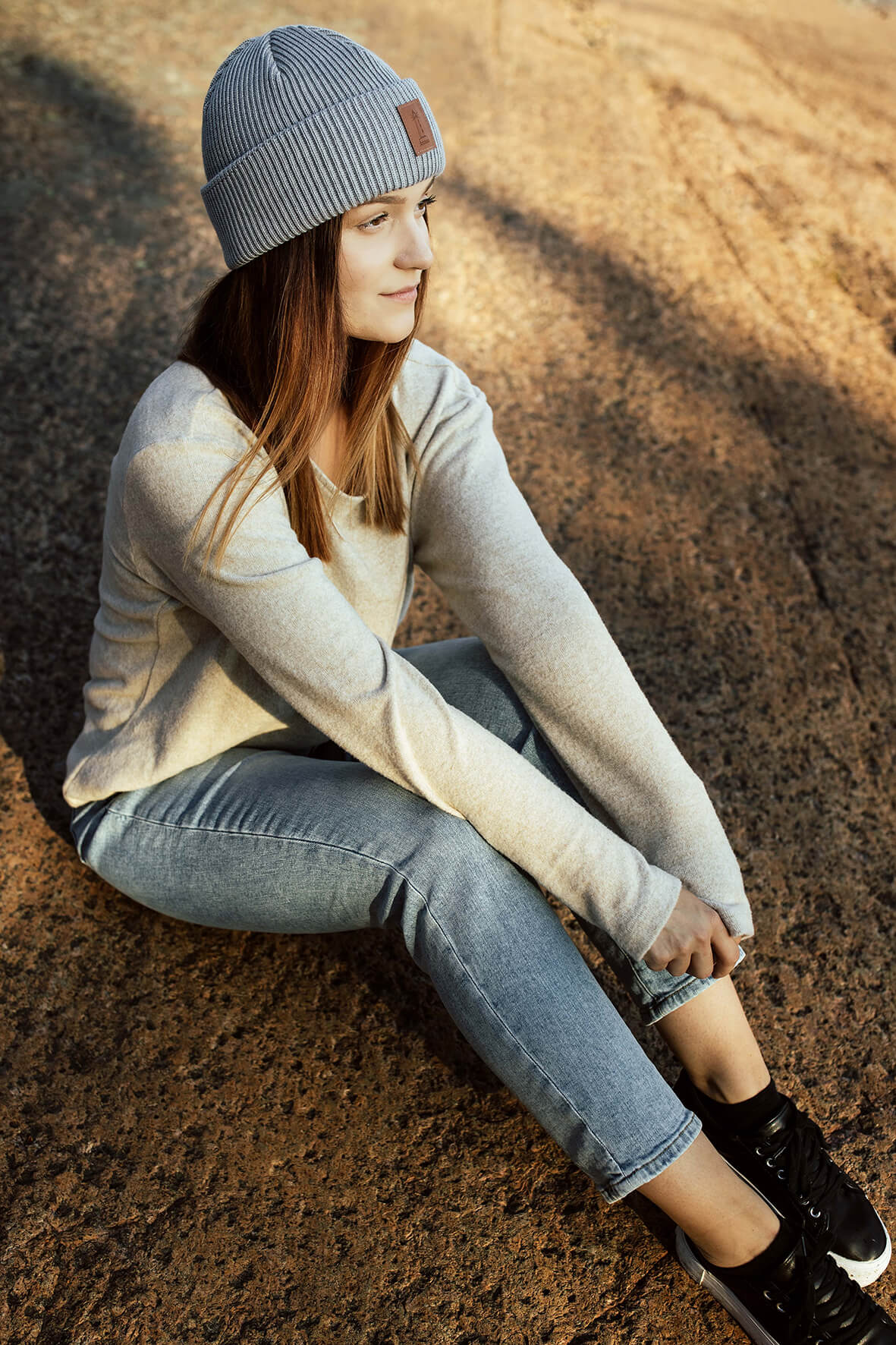 BEACON Light Grey BEACON merino wool beanie light grey