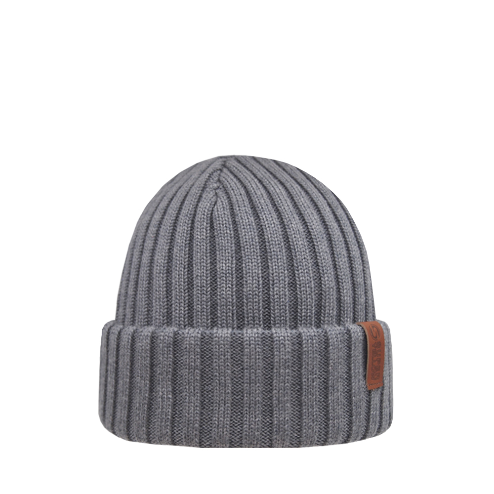 BEAM Grey Superyellow grey Beam merino wool beanie