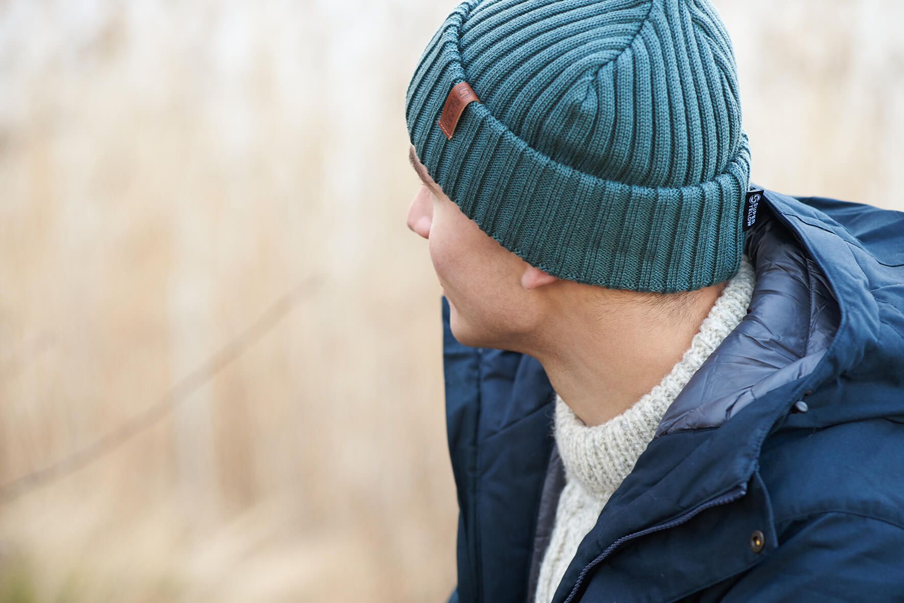 BEAM Fog Green BEAM merino wool beanie fog green
