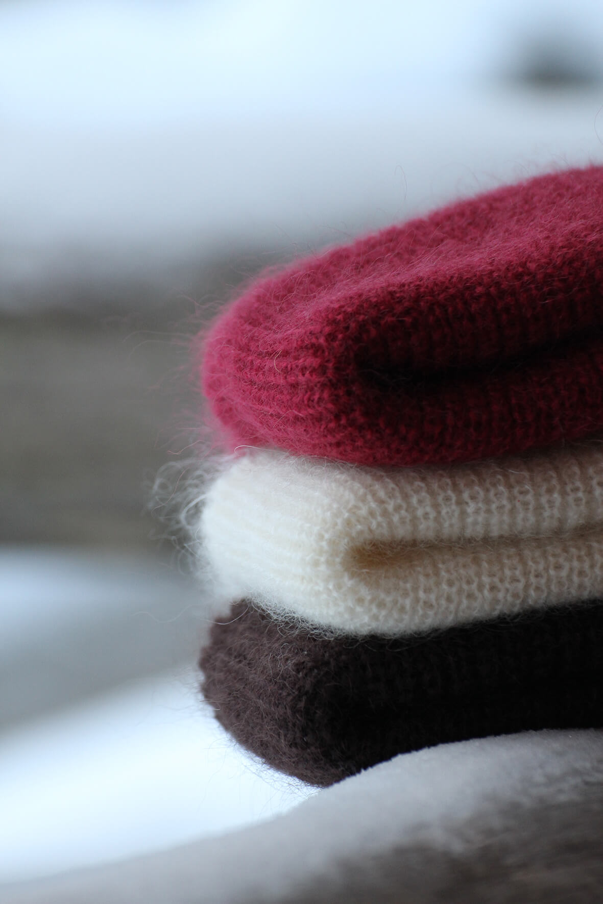 BERTHA Burgundy, off white and dark brown