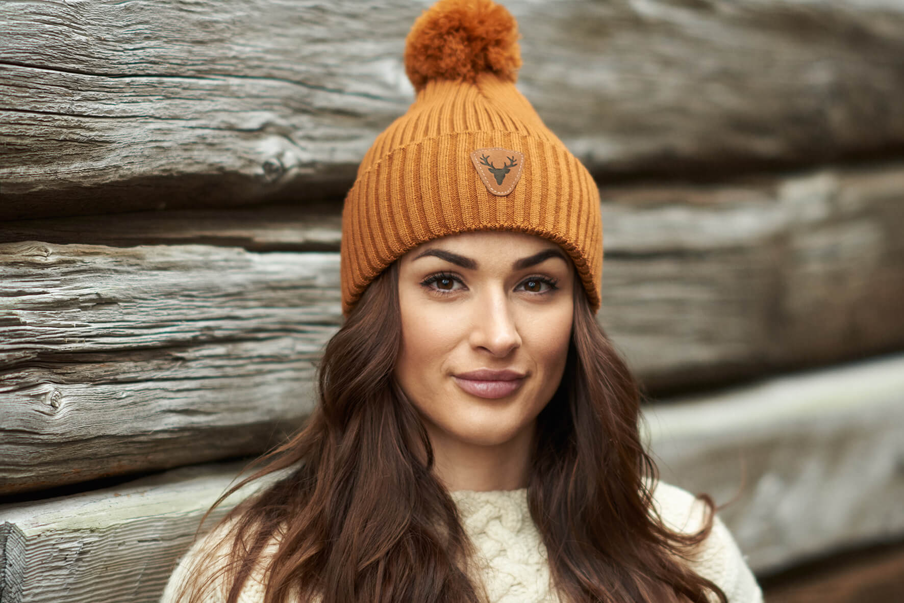 CARIBOU Cognac CARIBOU merino wool beanie cognac