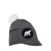 Superyellow charcoal Icy junior peaked beanie with fleece-lining