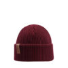 Superyellow burgundy Kjempe merino wool beanie