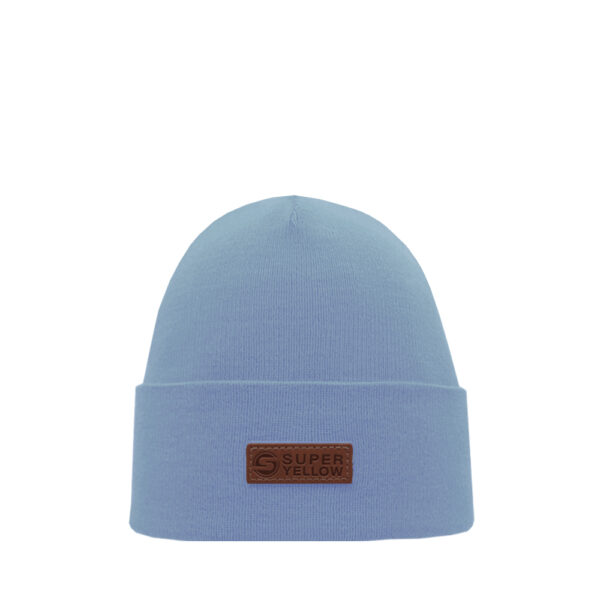 Superyellow light blue Midi kid's merino wool beanie