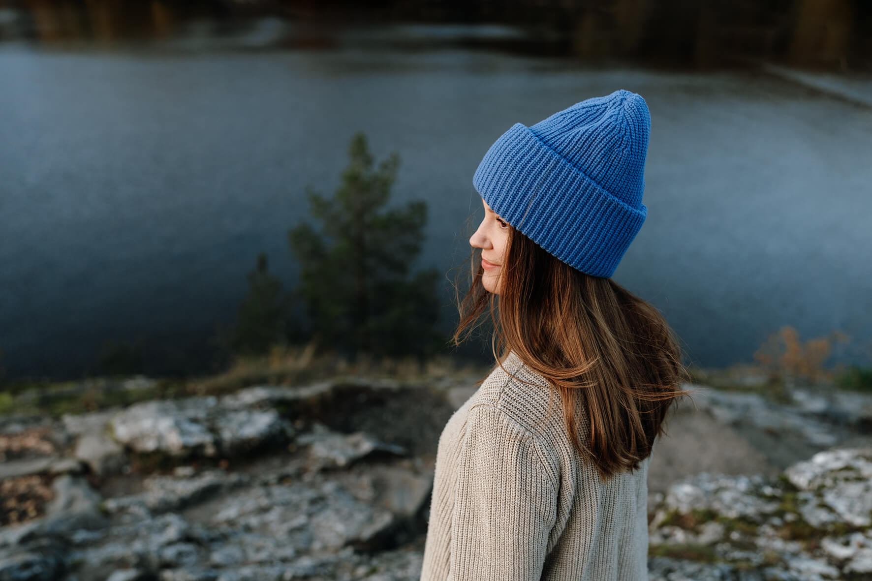 AIDA Merino Wool Beanie Cornflower Blue