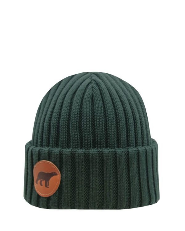 BJÖRN merino wool beanie dark green