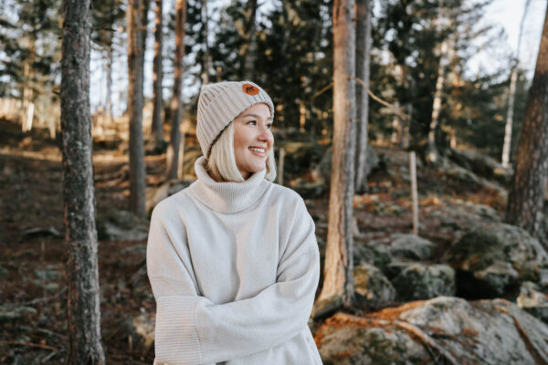 BJÖRN merino wool beanie Vanilla