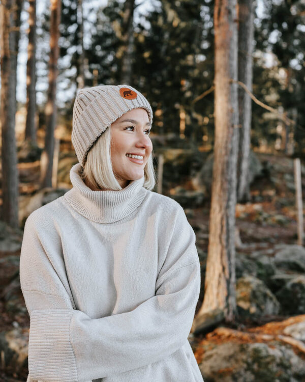 BJÖRN merino wool beanie Vanilla