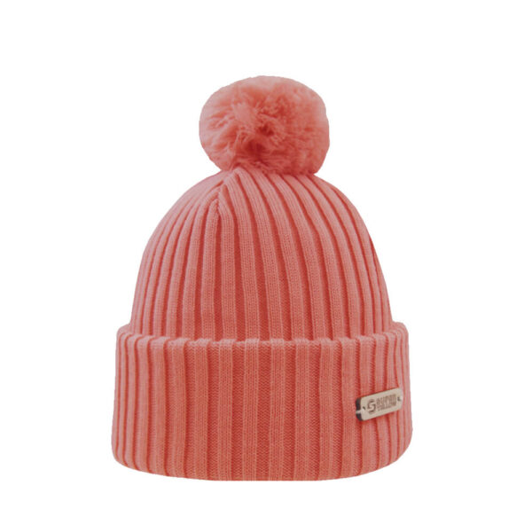 KIDE merino wool beanie coral