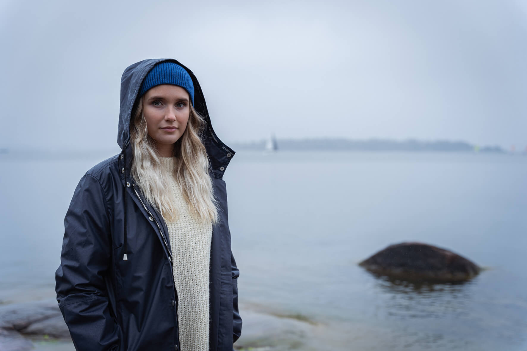 ANDÖ Denim Blue Merinovillapipo sininen