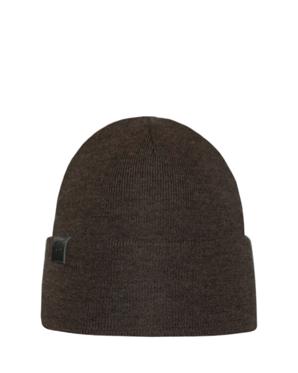 OTSO Merino wool beanie dark brown