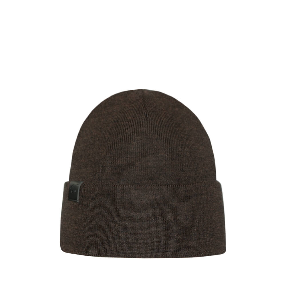 OTSO Merino wool beanie dark brown