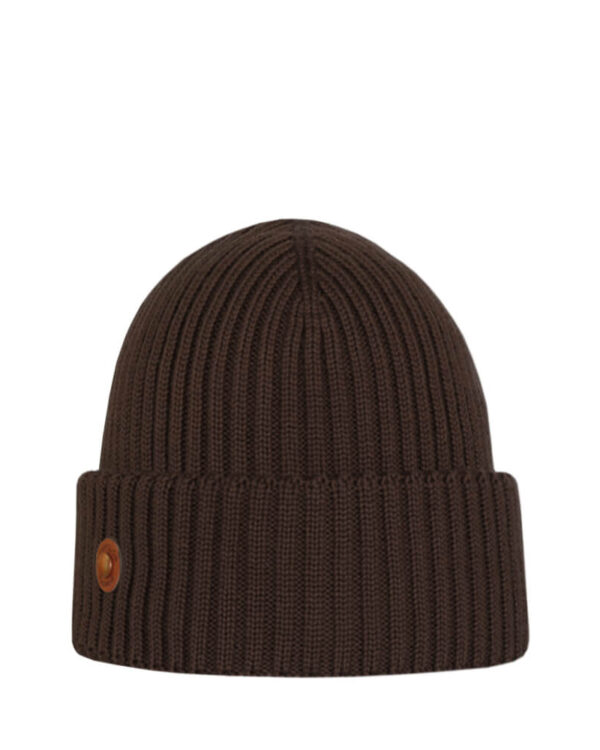 PALLAS Merino wool beanie dark brown