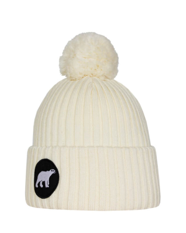 POLAR Junior merino wool beanie off white