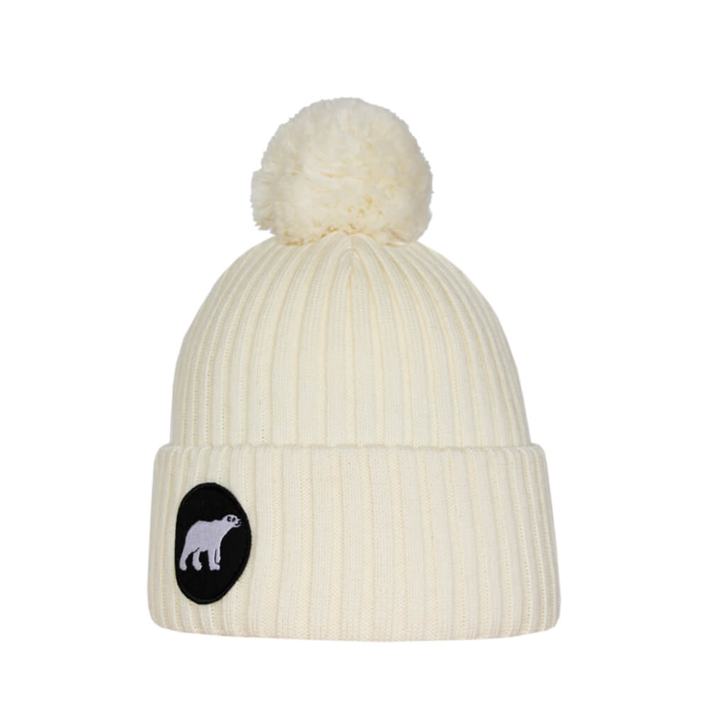 POLAR Junior merino wool beanie off white