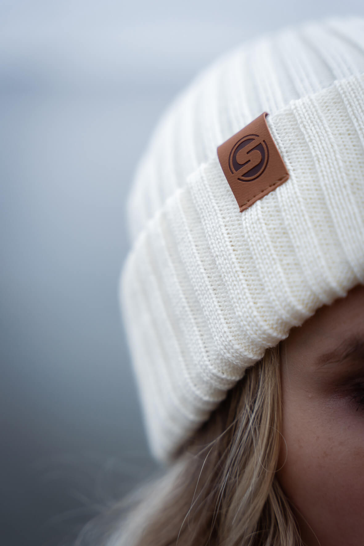 SAILOR merino wool beanie off white